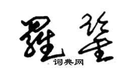 朱锡荣罗鉴草书个性签名怎么写