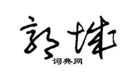 朱锡荣郭城草书个性签名怎么写