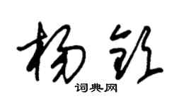 朱锡荣杨钦草书个性签名怎么写