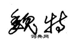 朱锡荣魏特草书个性签名怎么写