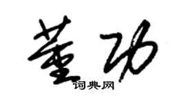 朱锡荣董功草书个性签名怎么写