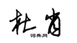 朱锡荣杜肖草书个性签名怎么写