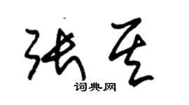 朱锡荣张其草书个性签名怎么写
