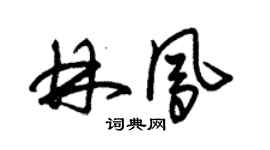 朱锡荣林凤草书个性签名怎么写