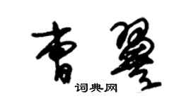 朱锡荣曹翼草书个性签名怎么写