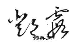 骆恒光邓霞草书个性签名怎么写