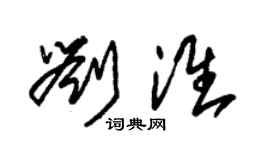 朱锡荣刘淮草书个性签名怎么写