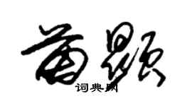 朱锡荣苗显草书个性签名怎么写