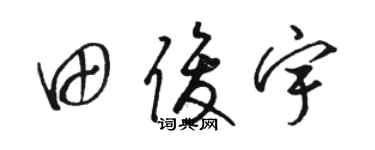 骆恒光田俊宇草书个性签名怎么写