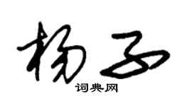 朱锡荣杨子草书个性签名怎么写