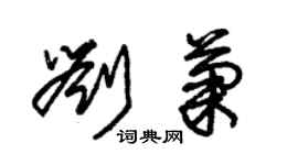 朱锡荣刘菊草书个性签名怎么写