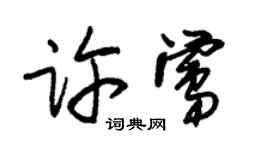 朱锡荣许莺草书个性签名怎么写