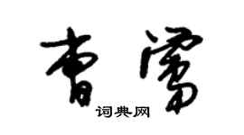 朱锡荣曹莺草书个性签名怎么写