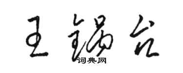 骆恒光王锅台草书个性签名怎么写