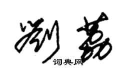 朱锡荣刘荔草书个性签名怎么写