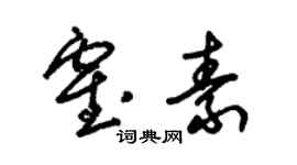 朱锡荣霍素草书个性签名怎么写