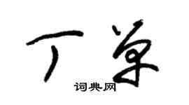 朱锡荣丁单草书个性签名怎么写
