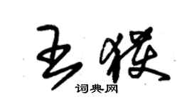 朱锡荣王获草书个性签名怎么写