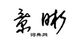 朱锡荣景晰草书个性签名怎么写