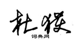 朱锡荣杜获草书个性签名怎么写