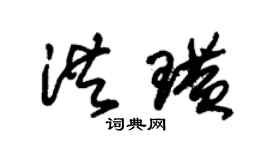 朱锡荣洪璜草书个性签名怎么写