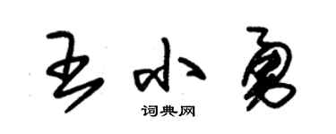 朱锡荣王小勇草书个性签名怎么写