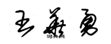 朱锡荣王华勇草书个性签名怎么写