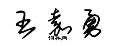 朱锡荣王嘉勇草书个性签名怎么写