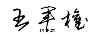 朱锡荣王军权草书个性签名怎么写