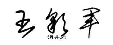 朱锡荣王彩军草书个性签名怎么写