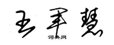 朱锡荣王军慧草书个性签名怎么写