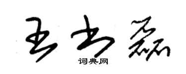 朱锡荣王书磊草书个性签名怎么写