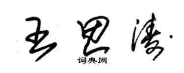 朱锡荣王思涛草书个性签名怎么写