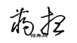 骆恒光蒋想草书个性签名怎么写