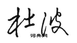 骆恒光杜波草书个性签名怎么写