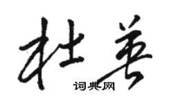 骆恒光杜英草书个性签名怎么写