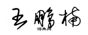 朱锡荣王鹏楠草书个性签名怎么写