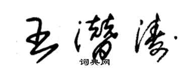 朱锡荣王潜涛草书个性签名怎么写