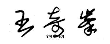 朱锡荣王奇峰草书个性签名怎么写