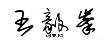 朱锡荣王毅峰草书个性签名怎么写