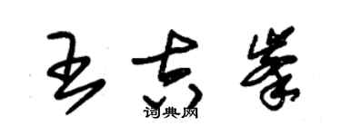 朱锡荣王吉峰草书个性签名怎么写
