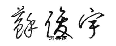 骆恒光苏俊宇草书个性签名怎么写