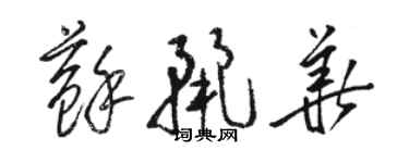 骆恒光苏丽华草书个性签名怎么写