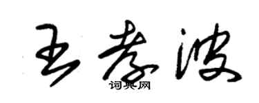 朱锡荣王孝波草书个性签名怎么写