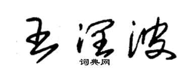 朱锡荣王润波草书个性签名怎么写