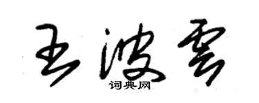朱锡荣王波云草书个性签名怎么写