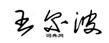 朱锡荣王尔波草书个性签名怎么写
