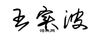 朱锡荣王实波草书个性签名怎么写