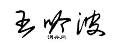 朱锡荣王吟波草书个性签名怎么写