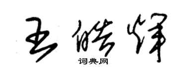 朱锡荣王皓辉草书个性签名怎么写